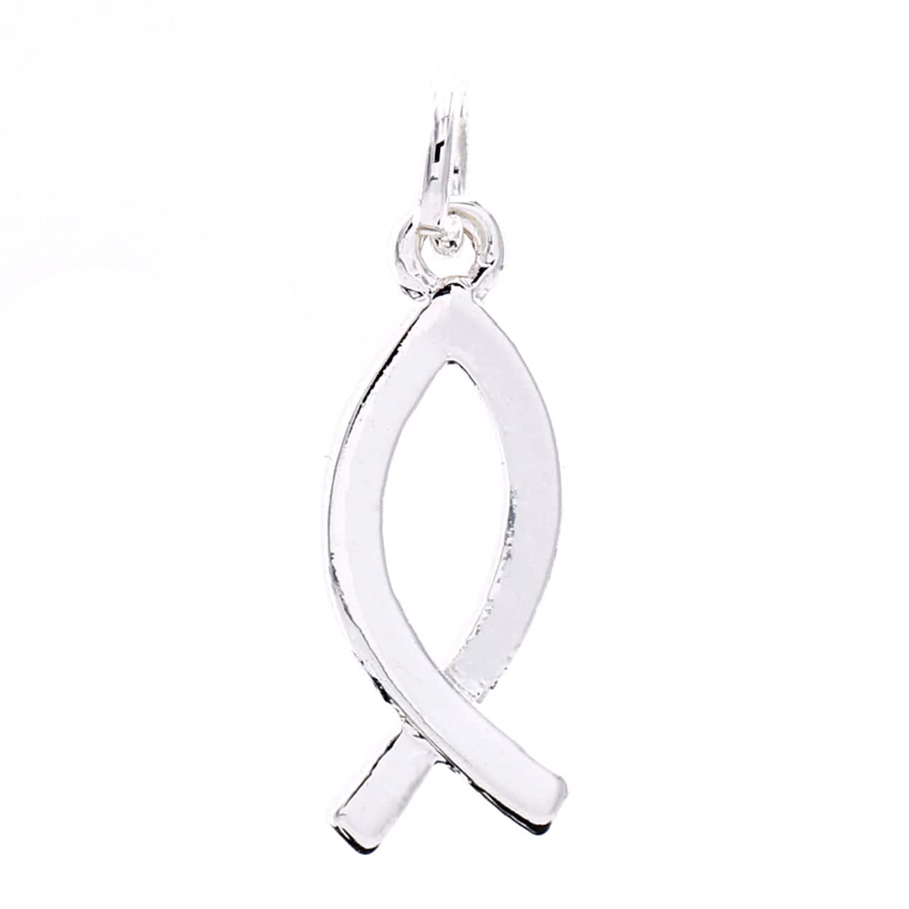 Charmalong™ Silver Plated Fish Charm by Bead Landing™